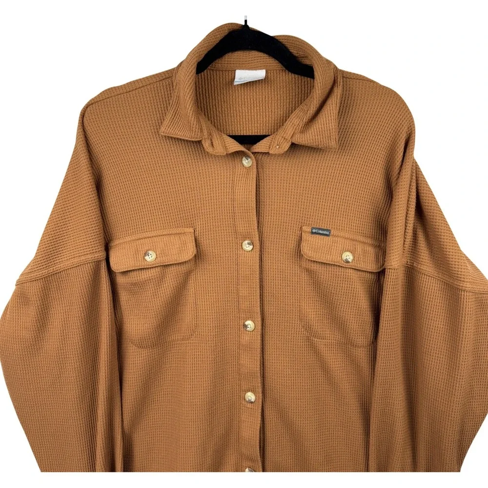 Columbia Women's Holly Hideaway™ Waffle Shirt Jacket Large Hiking Outdoor Cabin - Picture 6 of 13